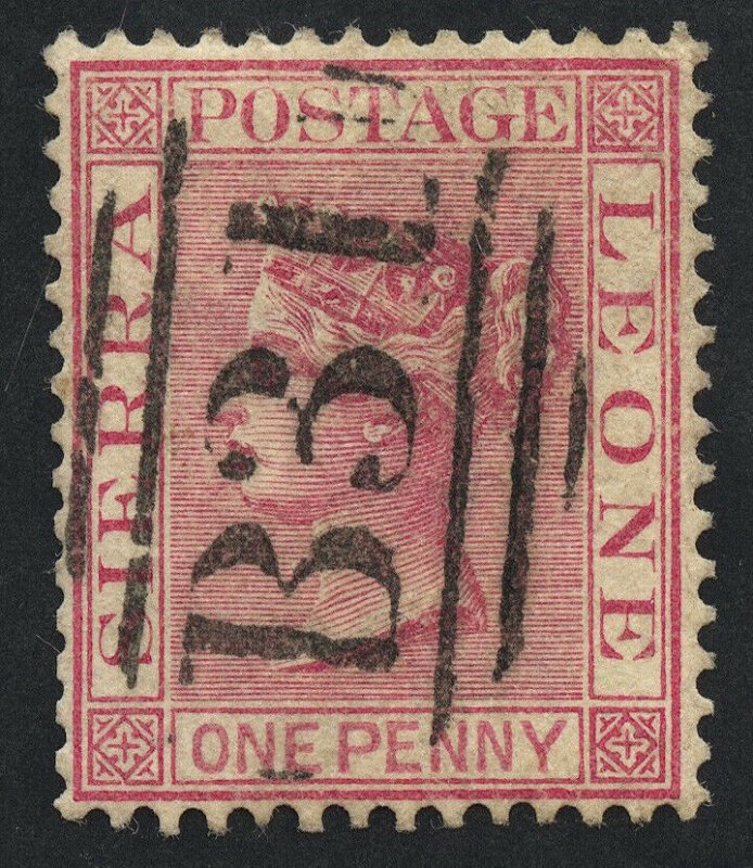 01849 Sierra Leone Scott #12 used, B31 numeric cancel, SCV = $16