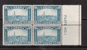 Canada #176i VF Mint Plate #1 Center Right Block