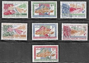 Congo, Democratic Republic (1963) - Scott # 455 - 461,  Used