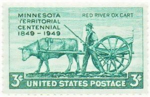 1949 Minnesota Territory Issue Single 3c Postage Stamp - Sc# 981 - MNH, )G