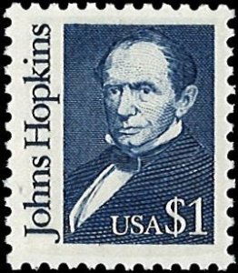 U.S. Scott # 2194  1989 $1 intense dp bl  J. Hopkins ; TAGGED mint-nh- vf