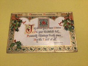 United States 1909 Christmas Blessings card  66706
