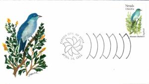 #1980 Nevada Birds - Flowers Doneilo FDC