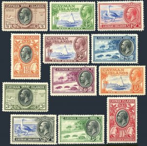 Cayman 85-96,hinged. Mi 86-97. King George V 1935-36. Map, Catboat, Bird, Turtle