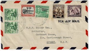 Samoa 1946 Apia cancel on airmail cover to Australia