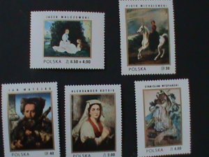 ​POLAND-1972 SC#1908--14  PAINTINGS BY FAMOUS PAINTERS-MNH-VF COMP[LETE SET