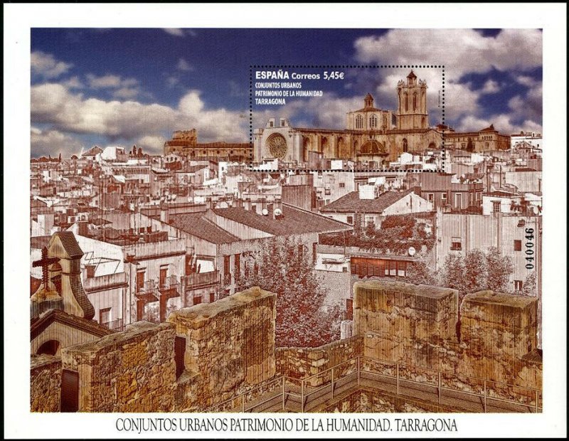 HERRICKSTAMP NEW ISSUES SPAIN World Heritage, Tarragona Large Size S/S