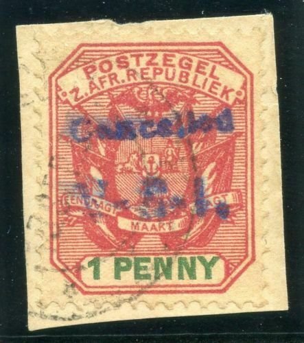 Transvaal - Wolmaransstad 1900 QV 1d rose-red & green VFU. SG 2. Sc 238.