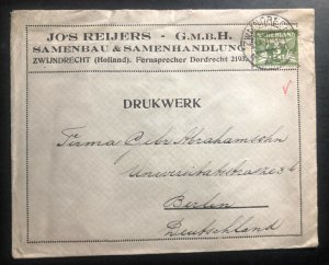 1928 Zwijndrecht Netherland Commercial Cover To Berlin Germany