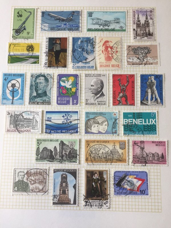 BELGIUM 1960s/70s Used on Pages(Apx 200 Items) Apr 745 