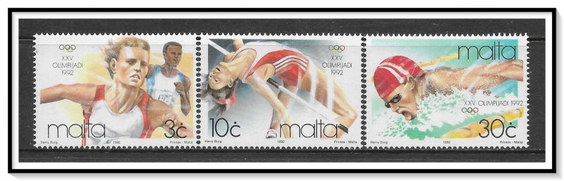 Malta #802-804 Summer Olympics Set MNH
