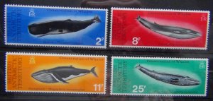 British Antarctic Territory 1977 Whale Conservation set MNH