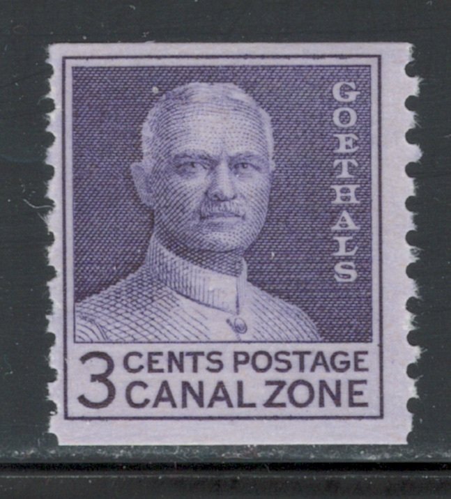 Canal Zone 1960 GEN Goethals 3c Coil Scott # 153 MNH