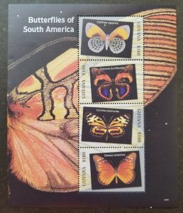 Guyana Butterflies Of South America 2006 Insect (miniature sheet) MNH