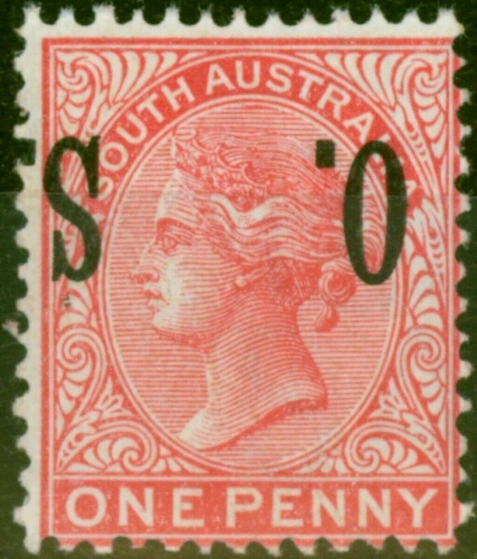 South Australia 1899 1d Rosine SG081a O.S Inverted V.F MNH