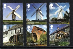 Great Britain Sc 3616-21 2017 British Mills stamp set mint NH