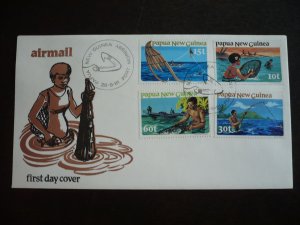 Postal History - Papua New Guinea - Scott# 545-548 - First Day Cover