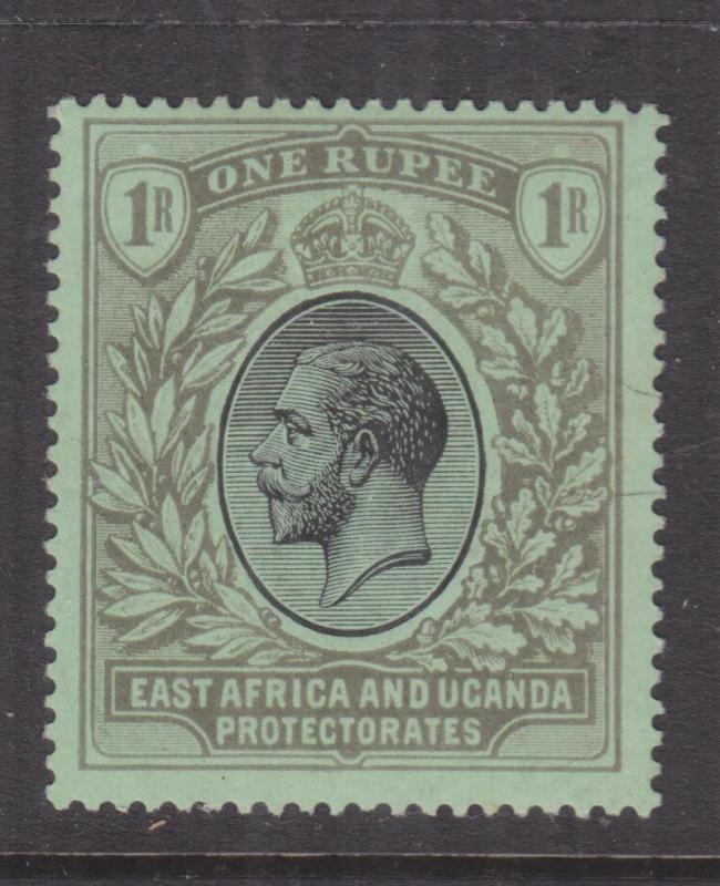 KENYA & UGANDA, 1912 KGV 1r. Black on Green, lhm.