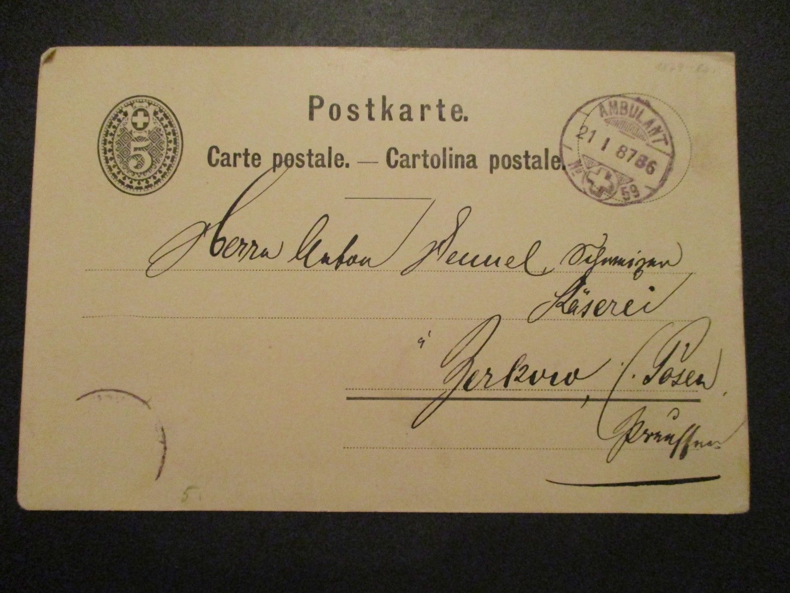 US Postcard 1877