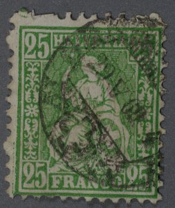 Switzerland #56 Used Good/Fine Cancel Date 29 V 00 4