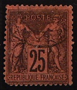 France, 1877-1900, Pax and Mercur, YT #93 A15, (2157-Т)