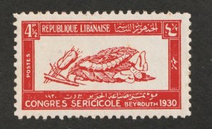 1930 Lebanon Sc# 109 - 4½p, Insects, Butterflies. MH Cv$15.00