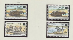 BOTSWANA  - Scott 506-509 - MNH Surcharge set - Wildlife Conservation - 1992