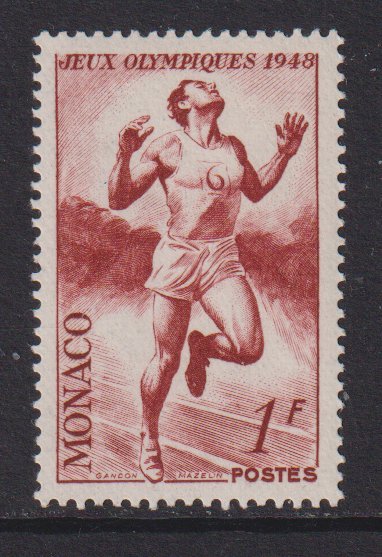 Monaco  #205  MH 1948  Olympic Games Wembley 1fr  runner