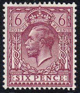 GB KGV 1924 6d Purple SG426a Lightly Hinged Mint