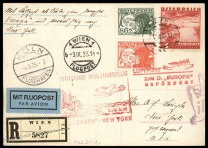 Austria 1935 Catapult Schleuderflug Europa Cover 47 FLown 96521