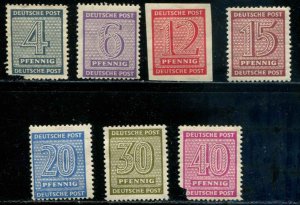 Germany -Occupation Soviet Zone SC# 14N2//11 MH, MNG (6 Issues) 2 faulted