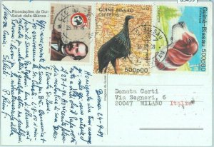 85459 - GUINEA-BISSAU - POSTAL HISTORY: STAMPS on CARD 1989 Dogs BIRDS red cross
