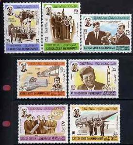 Aden - Kathiri 1967 Kennedy (Space pioneers) perf set of ...