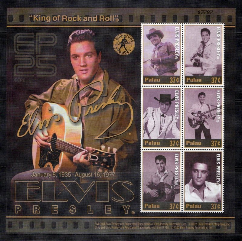Palau 698 MNH Elvis Presley Music Cinema Entertainment ZAYIX 0524L0073