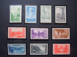 #756-765 1935 National Parks Year Issues Imperforated  MNH NGAI VF/XF #3a