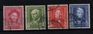 Germany 1949 Welfare/Humanity fine used set #117-120 WS37328