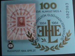 ​HUNGARY STAMP:1984 CENTENARY OF HUNGARY STAMP IMPERF MNH S/S SHEET-VERY FINE