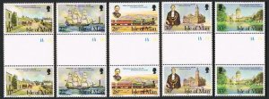 Isle of Man 267-271 gutter,MNH.Michel 263-267. William Cain,1984.Ship.Australia.