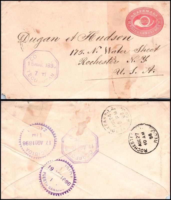 Goldpath: Guatemala early postal stationery 1896, to U.S.A.  _CV23_P11