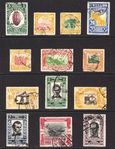 Ecuador Scott 304-16 complete set F to VF used.  FREE...