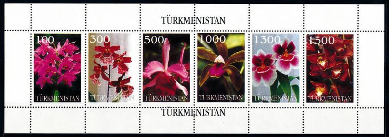 [79947] Turkmenistan Local Issue  Flora flowers blumen Orchids Sheet MNH