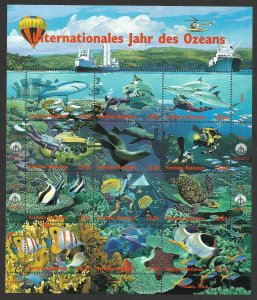 Doyle's_Stamps: 1998 U.N. Year of the Ocean 3-Sheet Set