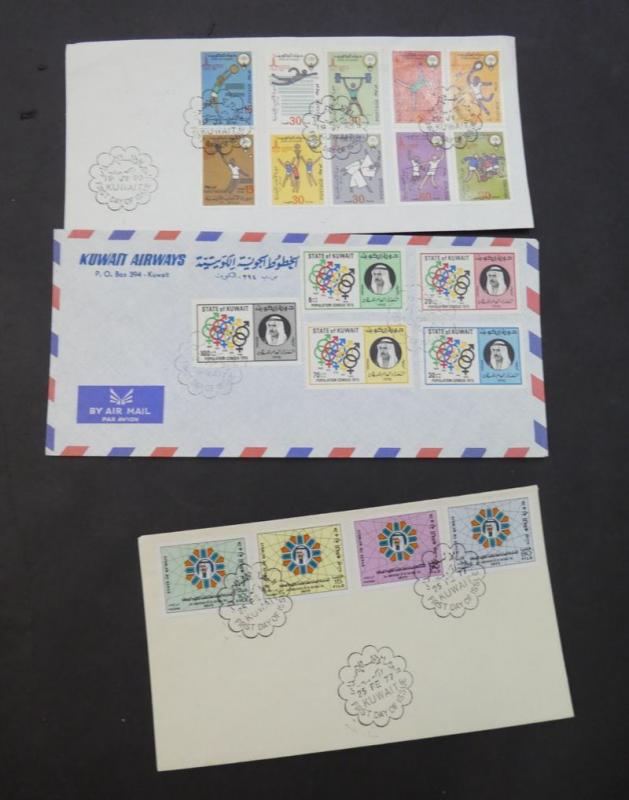 EDW1949SELL : KUWAIT Nice collection of 136 FDC with many Better included.