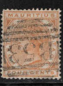 MAURITIUS Scott 71  Used Queen Victoria 1882 CA wmk 2