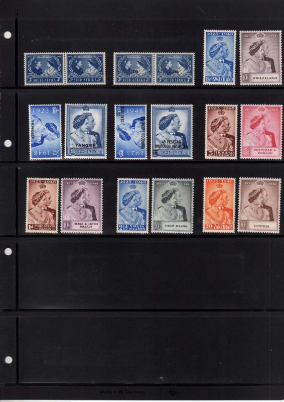 1948 Royal Silver Wedding complete set (138 stamps) MNH - offer
