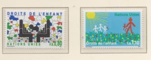 SCOTT# 203-204  singles    MNH UN GENEVA 1991