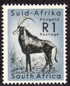 1961 South Africa Sable Antelop 1R issue Wmk 330 Perf 14 Sc# 253 MNH CV $4.00