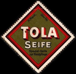 Vintage Germany Poster Stamp Tola Soap Special Soap For Skin Care