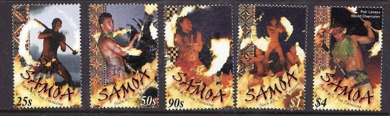 Samoa-Sc#991-5-Unused NH set-Various Dancers-2001-