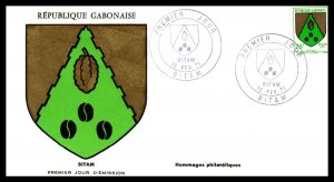 Gabon 267-269 Coat of Arms Set of Three U/A FDC